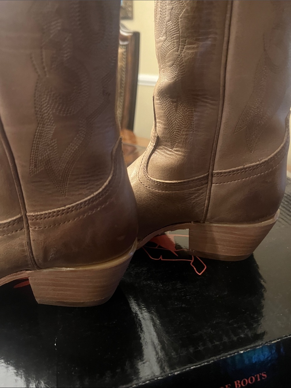 freebird Brown Leather Cowboy Boots - Picture 6 of 9